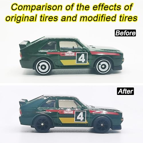Miniatura 2 de Juego de 16 ruedas y neumáticos 164 simulación 1 64 ruedas a escala con neumáticos de goma y buje adecuado para añadir valor de colección a modelos