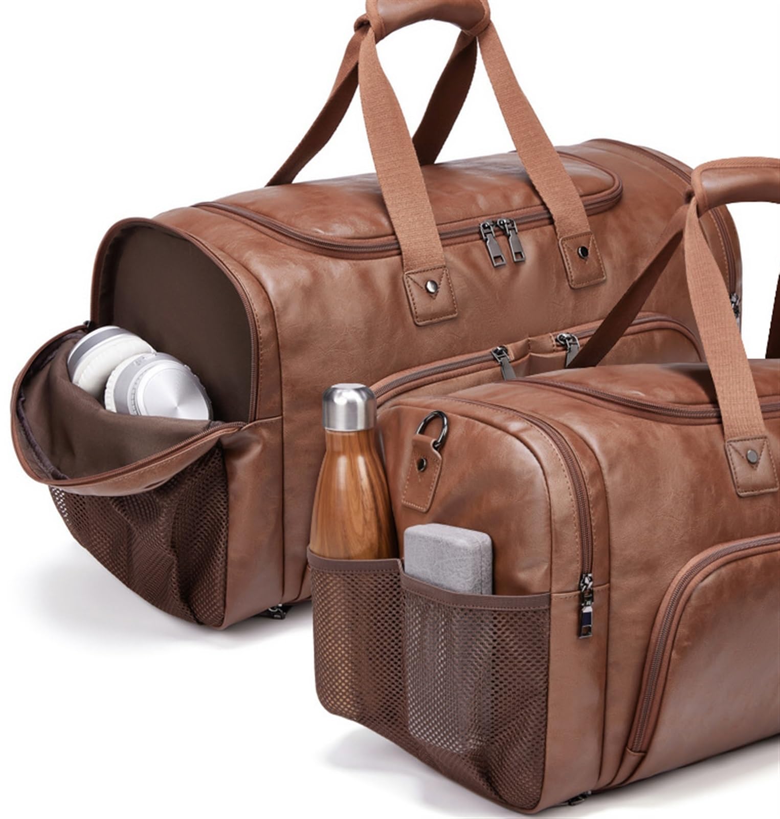 Bolsa Portatrajes Bolsa de Viaje Petate De Cuero Del Viaje De Negocios Del Gimnasio Del Fin De Semana De La Bolsa De Viaje, Bolso De Mano Para El Negocio Del Uso Diario Bolsa Portatrajes de Viaje Bols