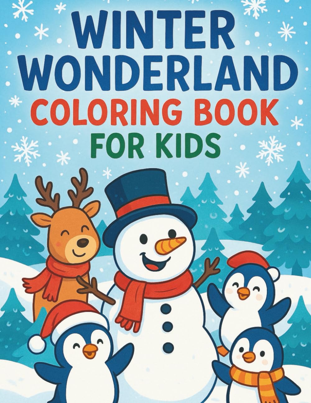 Winter Wonderland Coloring Book For Kids: Snowy Scenes, Holiday Fun & Festive Animals