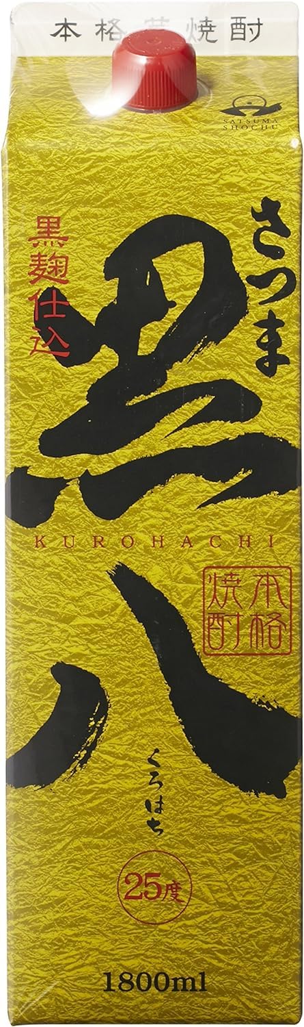 Amazon.co.jp: 岩川醸造 本格焼酎 芋焼酎 薩州黒八 1800ml 1.8L