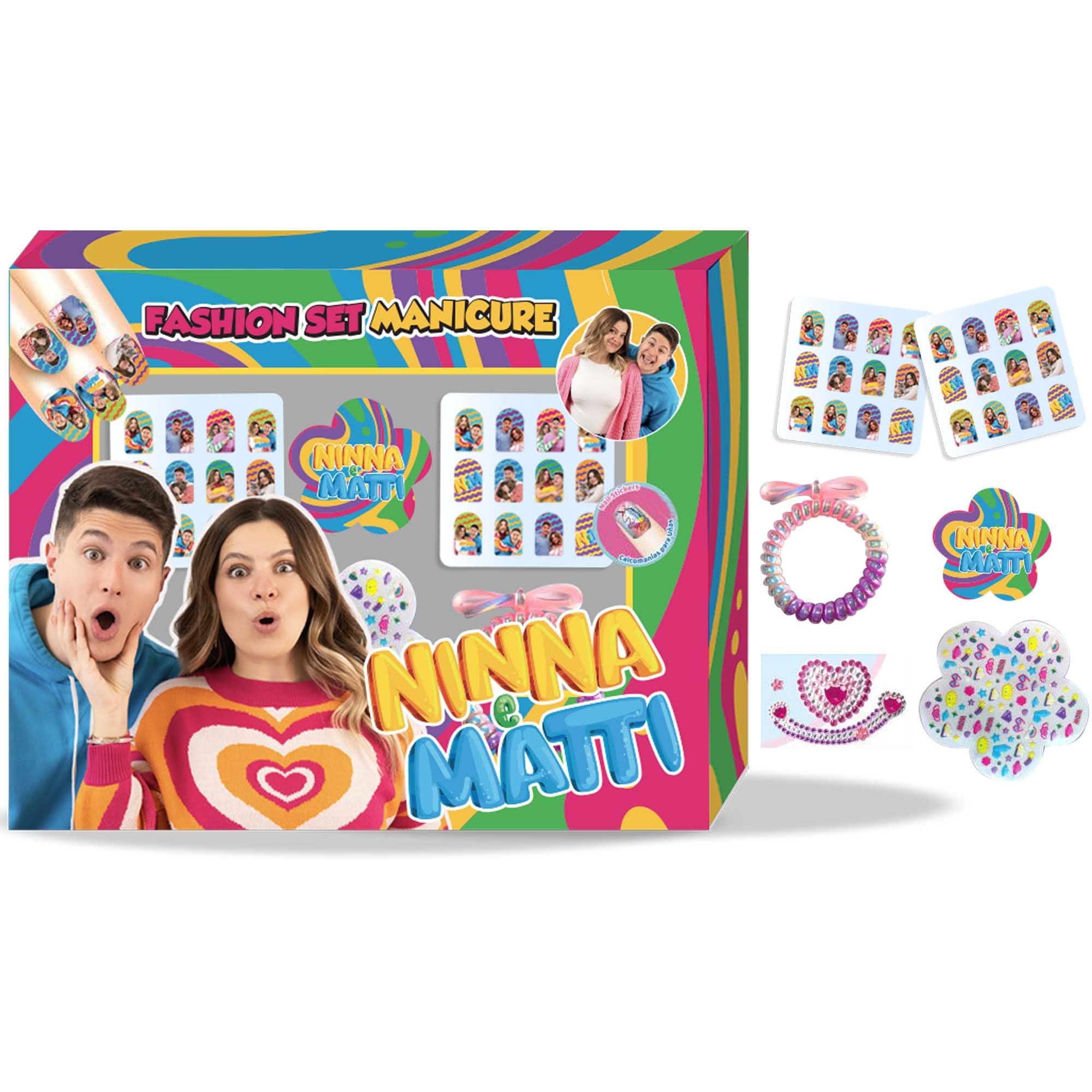 NINNA e MATTI Fashion Manicure Set in Box, multi-coloured