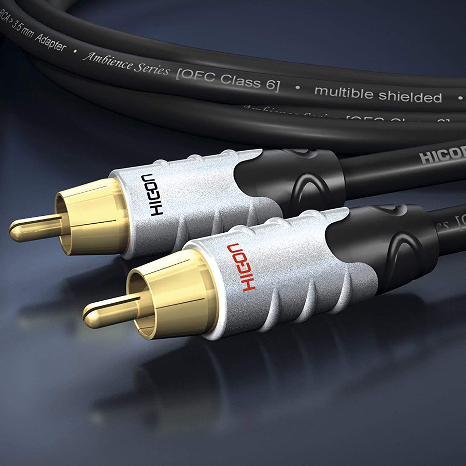 Hicon Ambience HiA-C2C2-0300 - Cavo RCA stereo 3 schermato per impianto stereo amplificatore e Phono 3 m