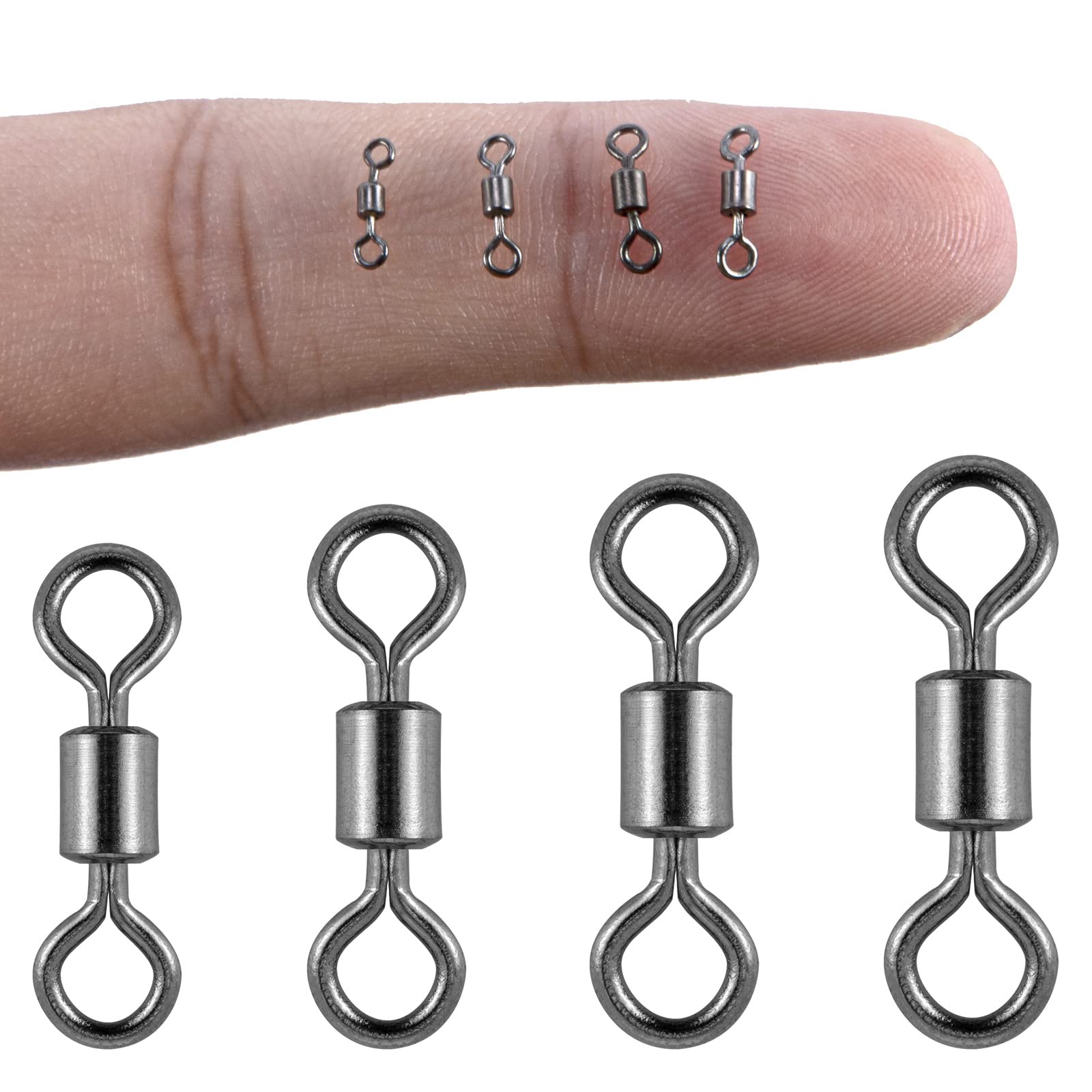 Buy Alwonder 100PCS Micro Swivels for Fly Fishing, Small Rolling Barrel  Swivels Fly Fishing Tackles, High Strength Barrel Swivels Hook line  Connector with Black Nickel Coating Online at desertcartCyprus