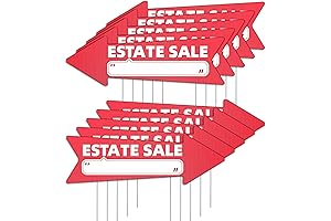 Estate Sale Red Arrow Yard Signs with Stakes: Your Real Estate Success Companion