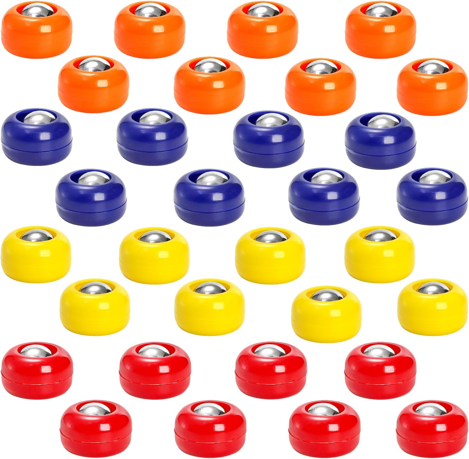 TOPZEA 32 Pieces Mini Shuffleboard Replacement Pucks, Shuffle Board Rollers Set Desktop Free Sliding Beads Tabletop Curling Game Accessories Equipment for Indoor Home Leisure Sport
