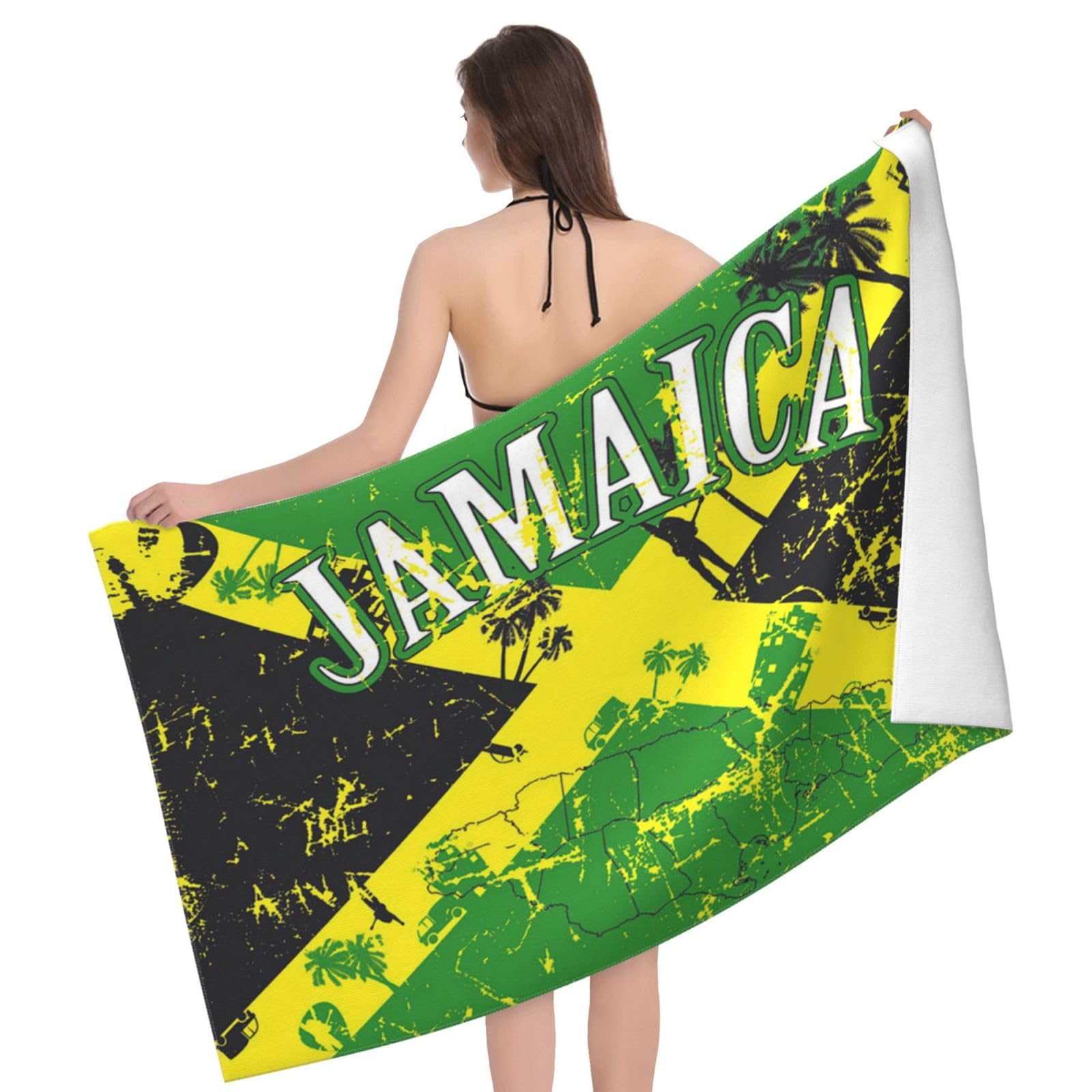 BZAXXQI Passion Fruit Print Beach Towel - Quick Dry, Super Soft Microfiber, 130x80cm, For Bath, Pool, Travel & Camping