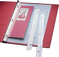 Vista 1 de C-Line Self-Adhesive Attaching Strips, 3-Hole Punched, 1 x 11, Clear, 200/Box