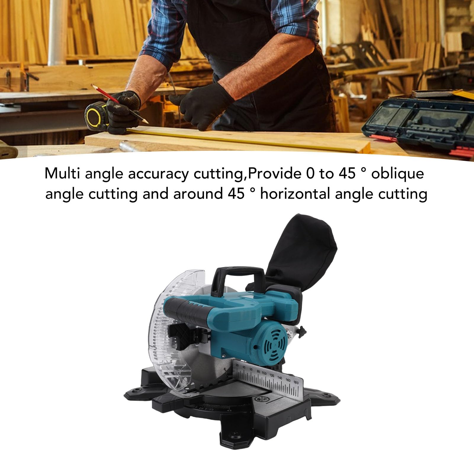 Troncatrice elettrica multifunzionale con motore brushless da 8 pollici 24t Troncatrice elettrica multifunzionale per la lavorazione del legno, ristrutturazione domestica e