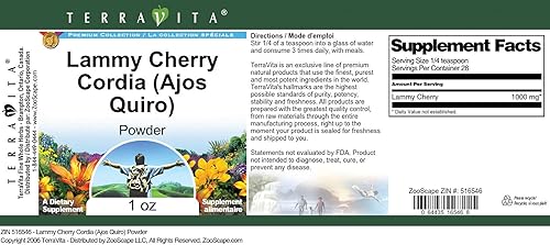 Miniatura 3 de Lammy Cherry Cordia (Ajos Quiro) Polvo (1 oz, ZIN 516546)