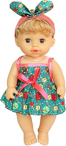 Miniatura 5 de Ropa de muñeca de bebé, 6 juegos de ropa de muñeca para muñeca de 10 a 12 pulgadas, accesorios de ropa de muñeca para muñeca bebé niña