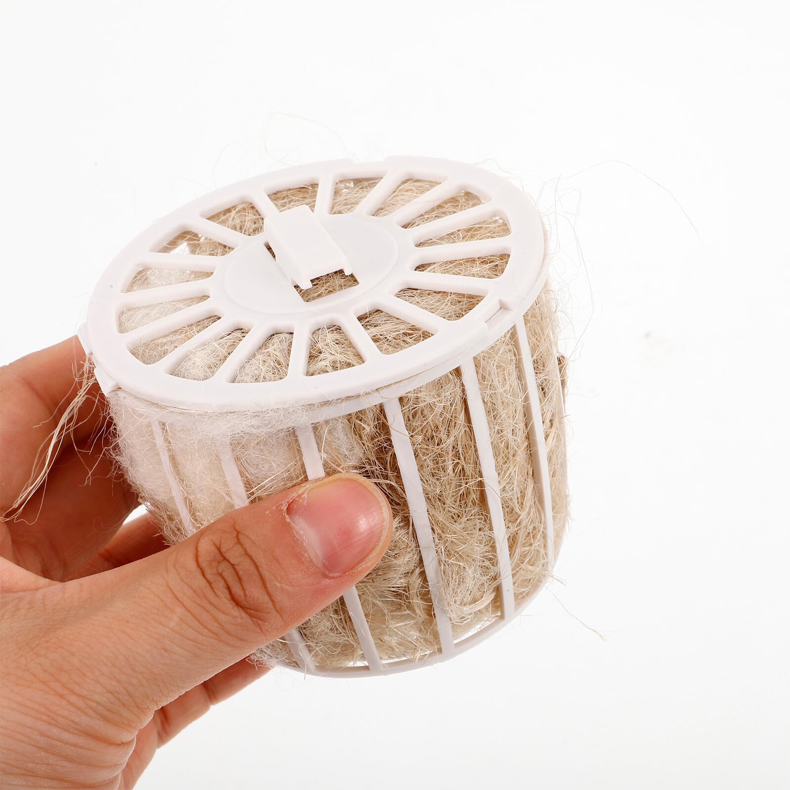 Homoyoyo Nid d'oiseau en coton et jute durable avec panier - Matériau de nid sûr pour canaris, perruches et petits oiseaux - Accessoire de construction naturel