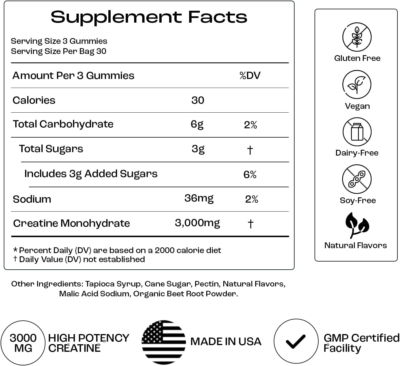 Creatine Monohydrate Gummies - Supports Muscle Growth, Recovery & Brain Function - Convenient & Easy to Take - Great Tasting Watermelon Flavor - 1g per Gummy, Low Sugar - 90 Count - Image 6