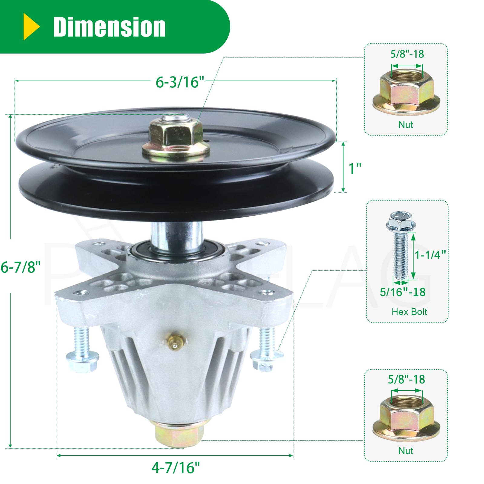 Paquete de 2 unidades de conjunto de husillo engrasado 918-04822A con correa 954-04060C 490-900-M061 Kit de lavado de cubierta 783-06424A-0637 cubierta de cinturón de cubierta sustituye al eje