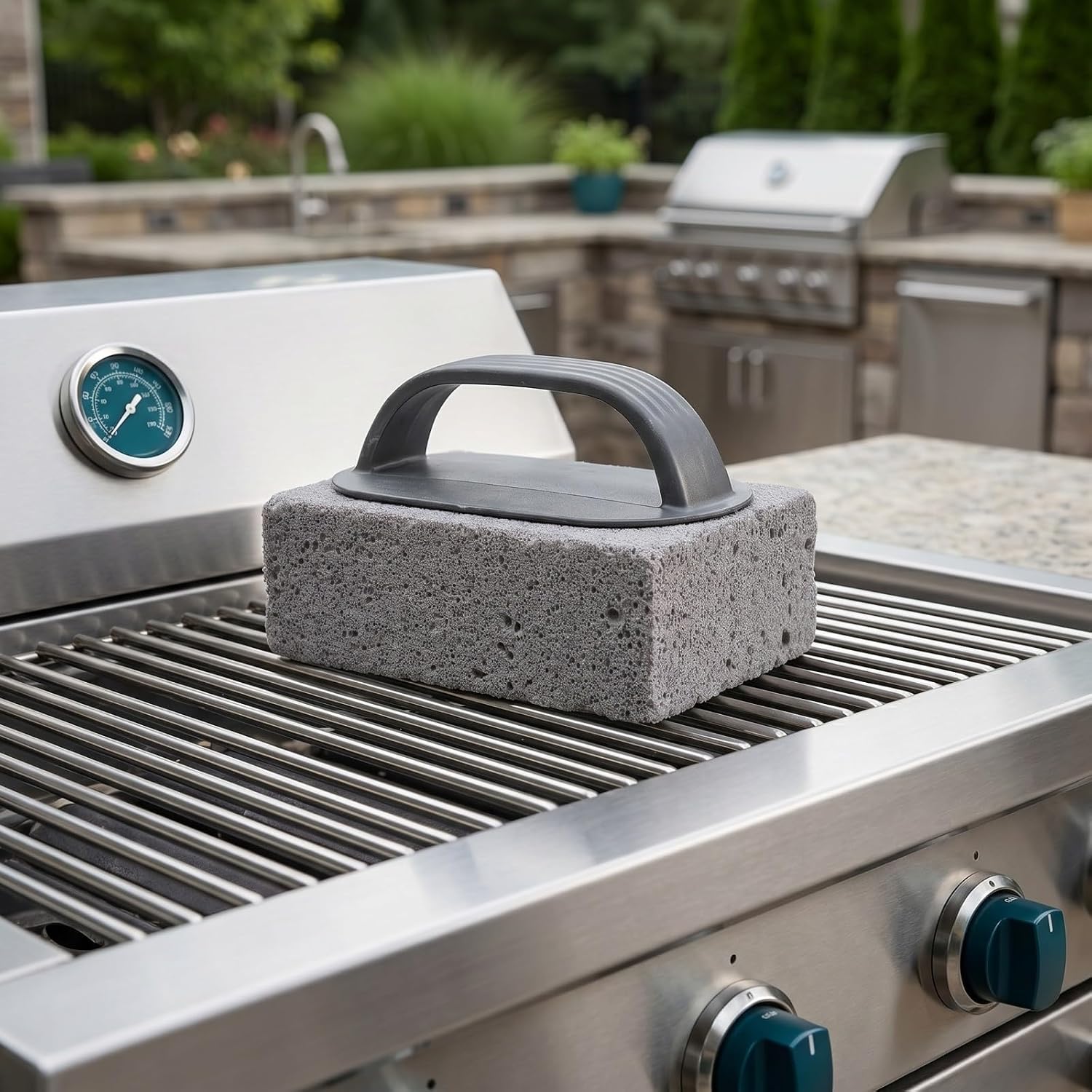 Toddmomy 4pcs Heavy Duty Grill Cleaner - Pumice Cleaning Brick with Handle for BBQ - Pumice Griddle Grease Remover Stone for Outdoor Barbecue Cookout