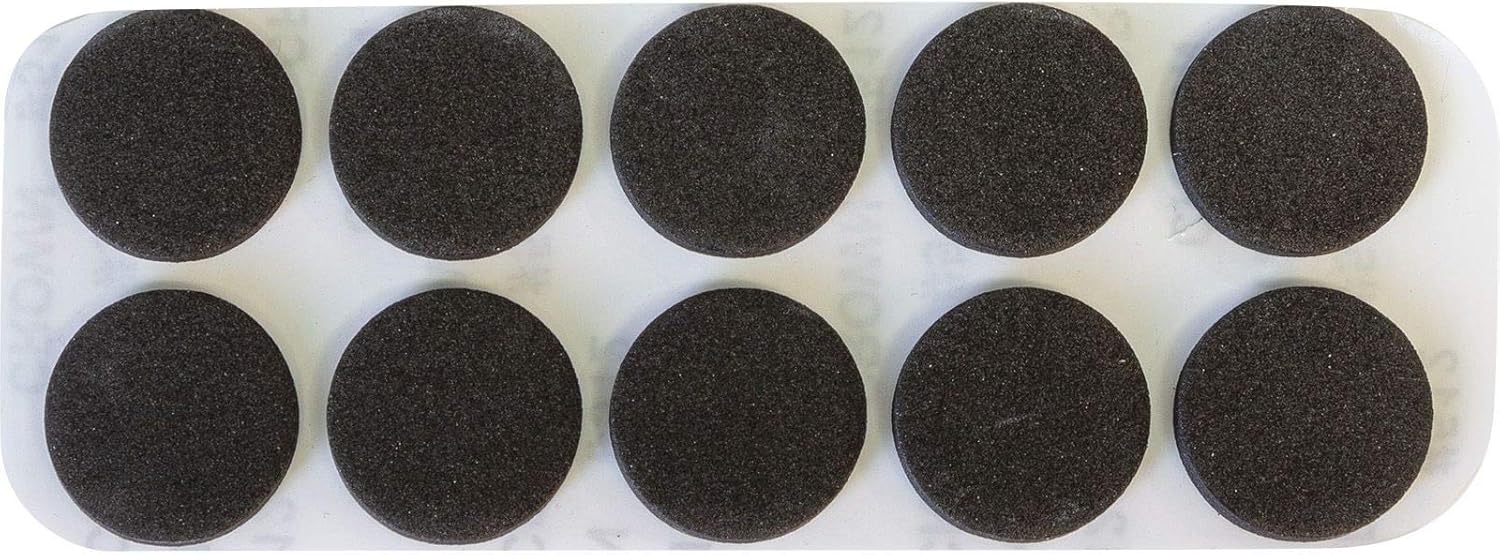10 non-slip feet, diameter 15 mm, for natural slate sheets.