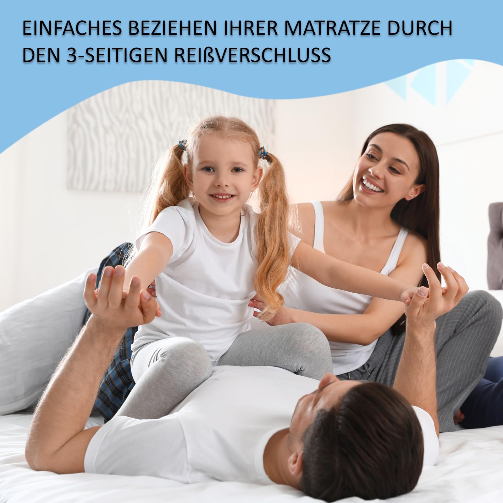 TULENA Matratzenbezug 90 x 200 cm Grau 15 cm hoch| Waschbarer Matratzenschoner mit Reißverschluss aus Viscose | Atmungsaktiv, angenehm weich, gut verarbeitet| als Ersatz Bezug | Öko-Tex Zertifiziert