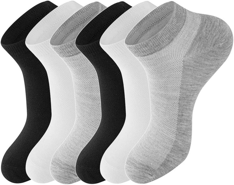 LifeWheel Men & Women No Show Low Cut Ankle Socks Mesh Breathable Casual Athletic Crew Short Socks