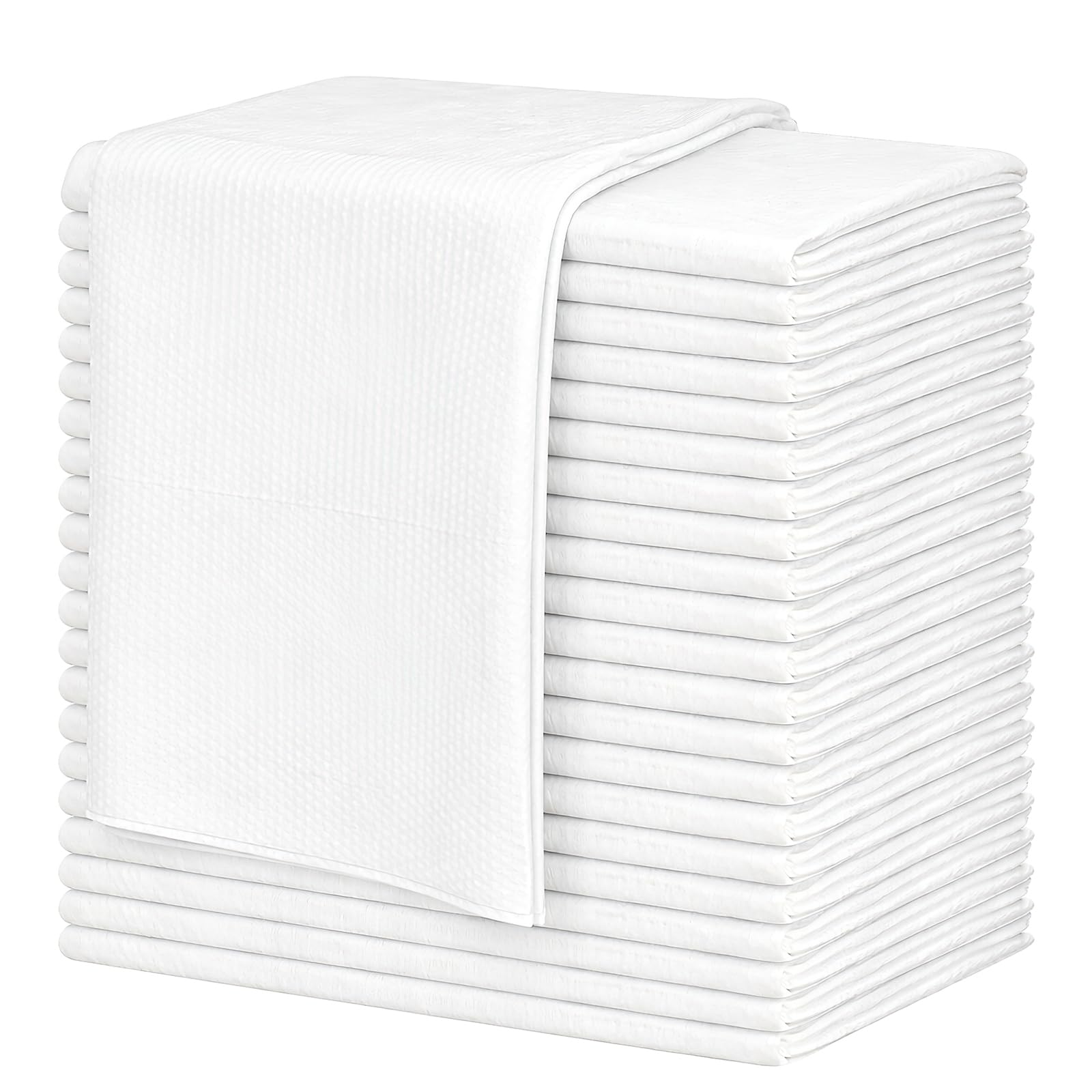 100 Stück Einweghandtücher 50x70 cm Weich und Saugfähig Einmal Handtücher aus Vliesstoff, Badetücher, Einweg Gästehandtücher für Massage, Salon, Spa, Reisen, Hotel, Gesicht & Körper, Weiß