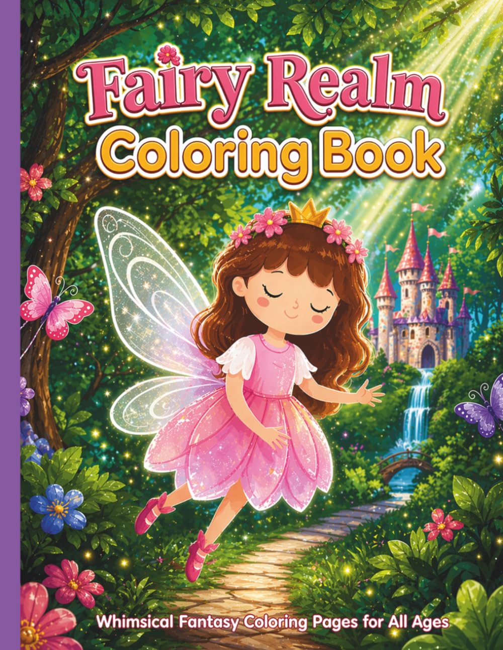 Fairy Realm Coloring Book: Whimsical Fantasy Coloring Pages for All Ages