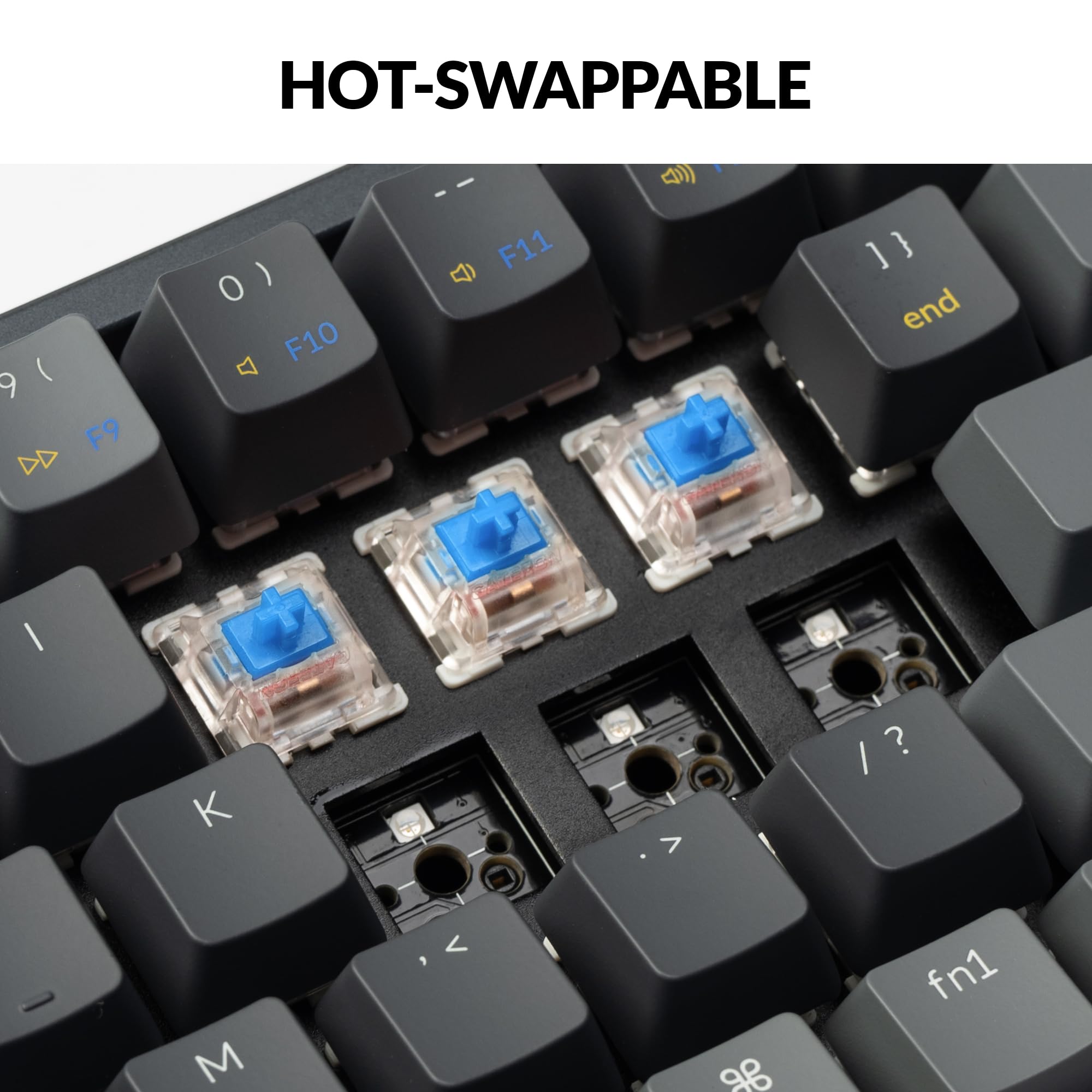 PC周辺機器 keychron k6 / white / hot-swappable blue Amazon.com: Keychron K6 Mechanical Keyboard 65% Compact 68