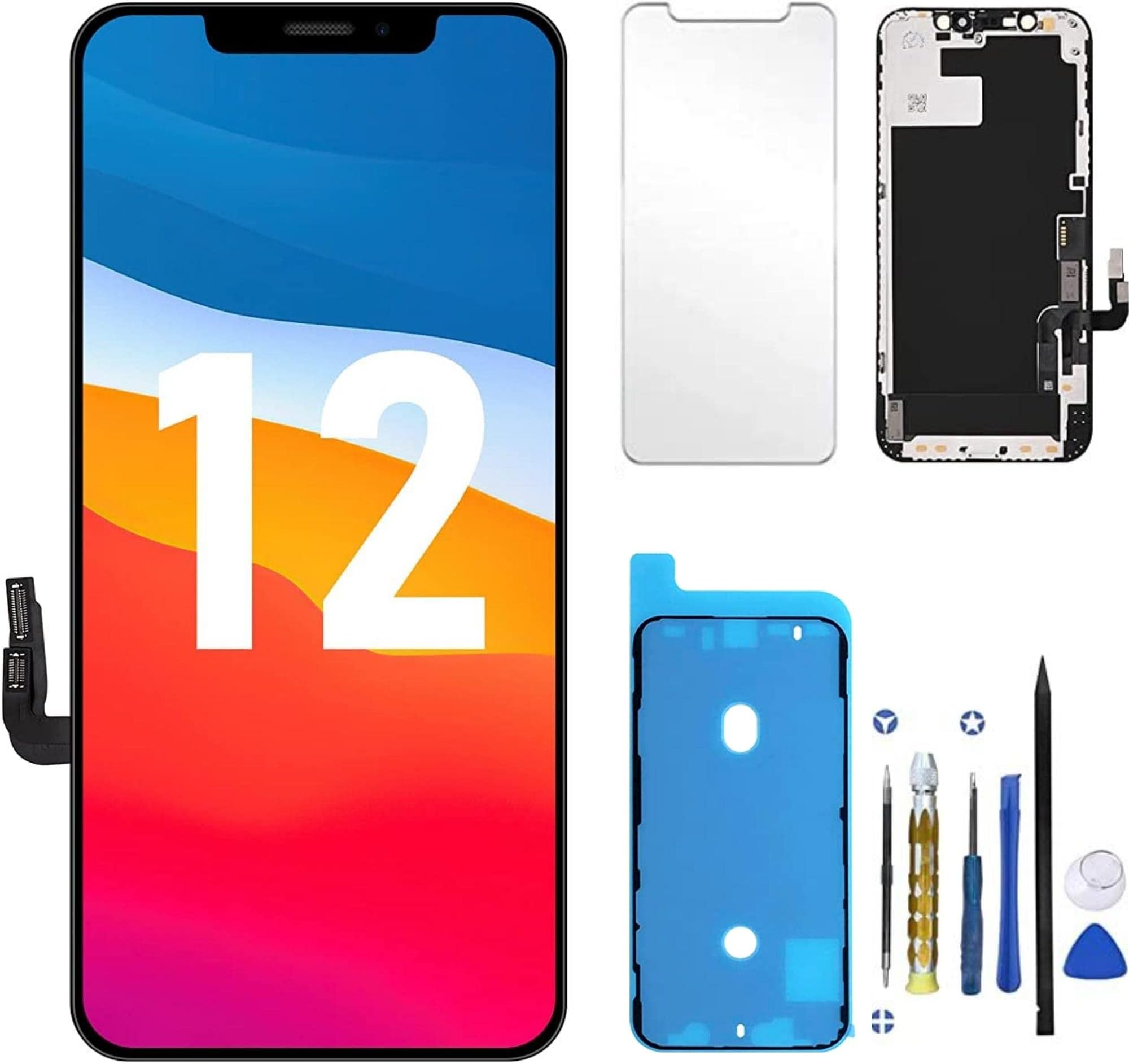 Image showcasing ZOETEC For iPhone 12/12 Pro Screen Replacement In-cell LCD Touch Screen ...