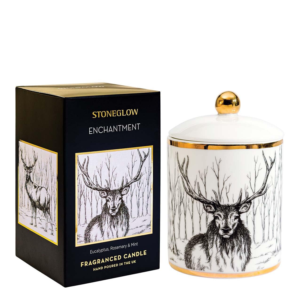 Stoneglow Candles Keepsake Enchantment Eucalyptus, Rosemary & Mint - Ceramic Lidded Tumbler