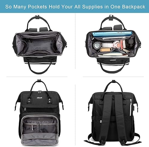 Miniatura 3 de Mochila para laptop de 17 pulgadas para mujer, bolsa de trabajo de computadora (actualizada)