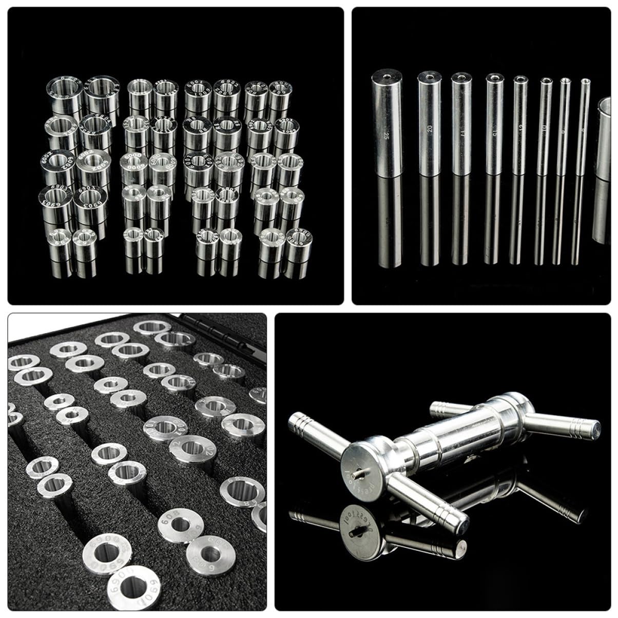 HEMOTON Juego de Prensa para Cojinetes de Bicicleta 1 Set Negro | Aleación de Aluminio Cnc, para Buje de Rueda y Mantenimiento Doméstico