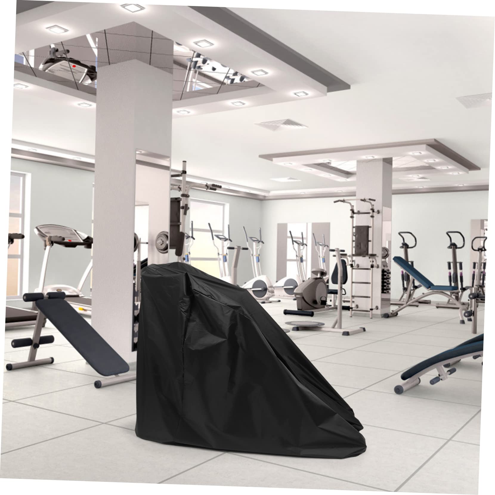 KOMBIUDA Housse de Protection Étanche pour Tapis Roulant, Tissu Oxford Noir, Légère et Facile à Installer Cordon de Serrage, pour Salle de Sport à Domicile