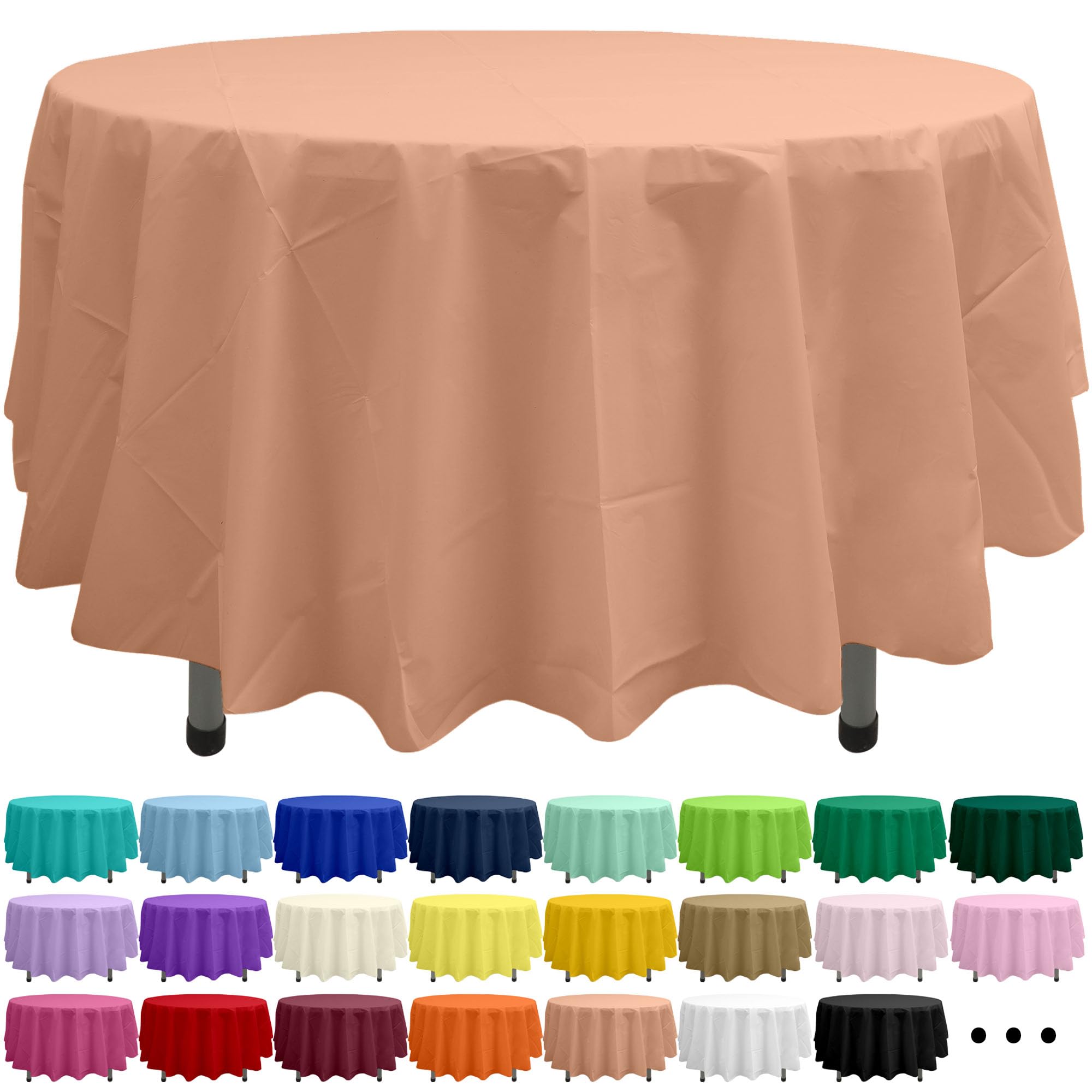 Party Ulyja Blush Pink 2 Pack Plastic Tablecloth Rectangle 54 x 108 Inches Disposable Pale Pastel Pink Reusable Table Covers for Dining, Birthday, Wedding, Picnic, Event and Outdoor Use — view 45