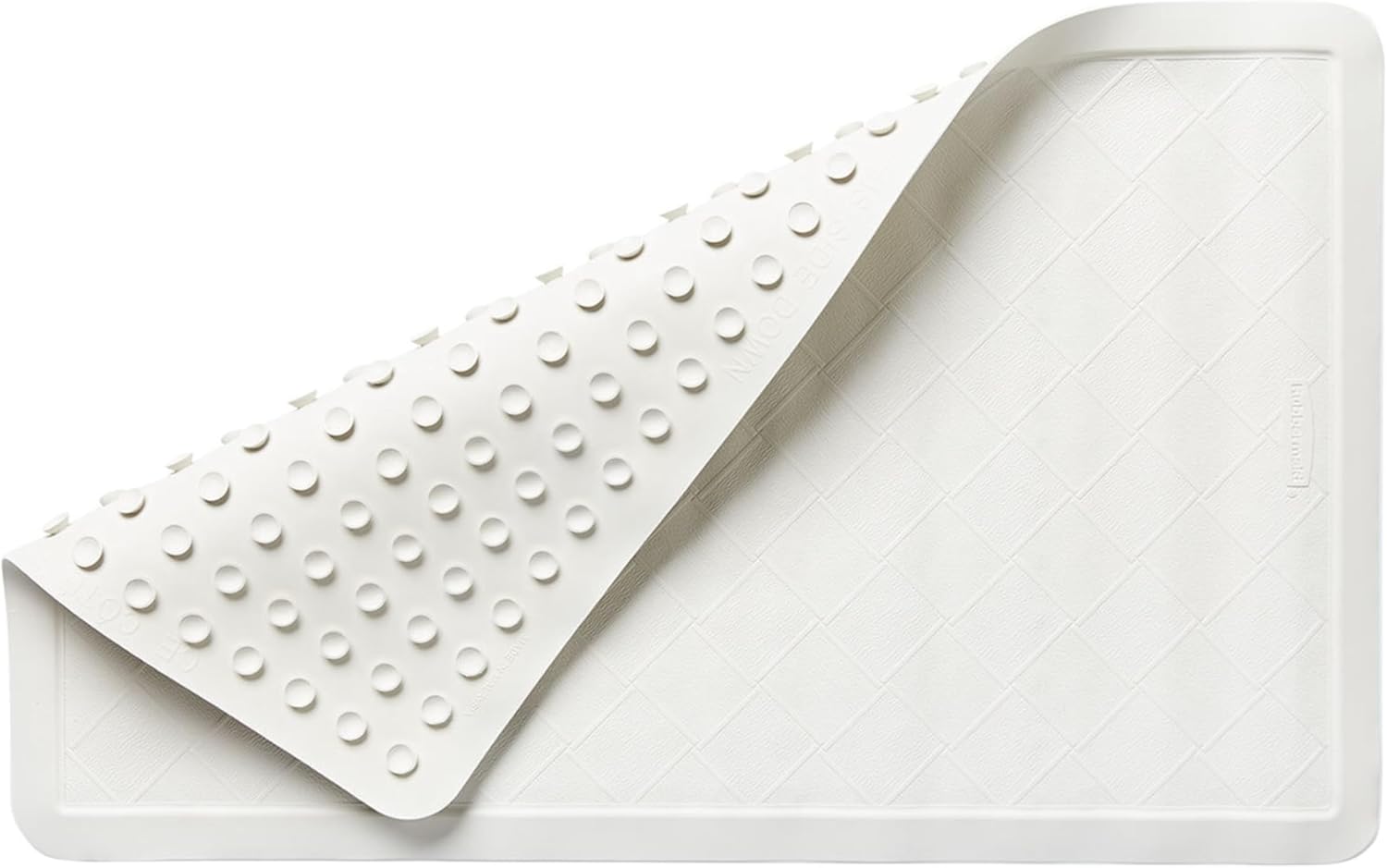 Rubbermaid Commercial Products Safti-Grip Bath Mat, Medium, White, Suction-Backed, Non-Slip for Commercial/Residential Use for Shower Stall/Bathtub/Bathroom