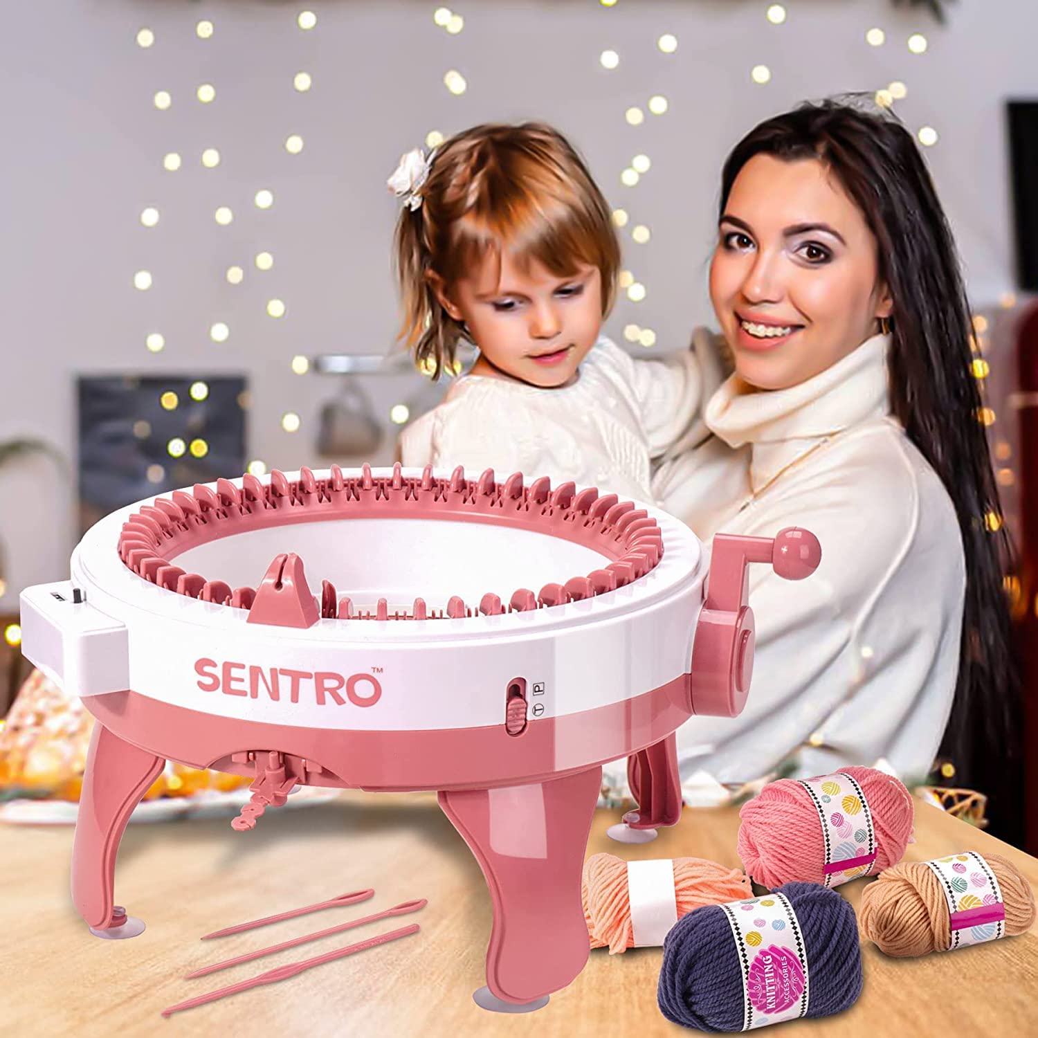 Zorzel Knit Sentro Knitting Machine, 40 Needles Loom Machine with Row