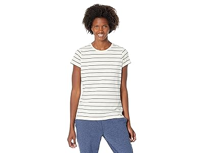 L.L.Bean Soft Stretch Supima T-Shirts Crew Neck Striped Short Sleeve Women