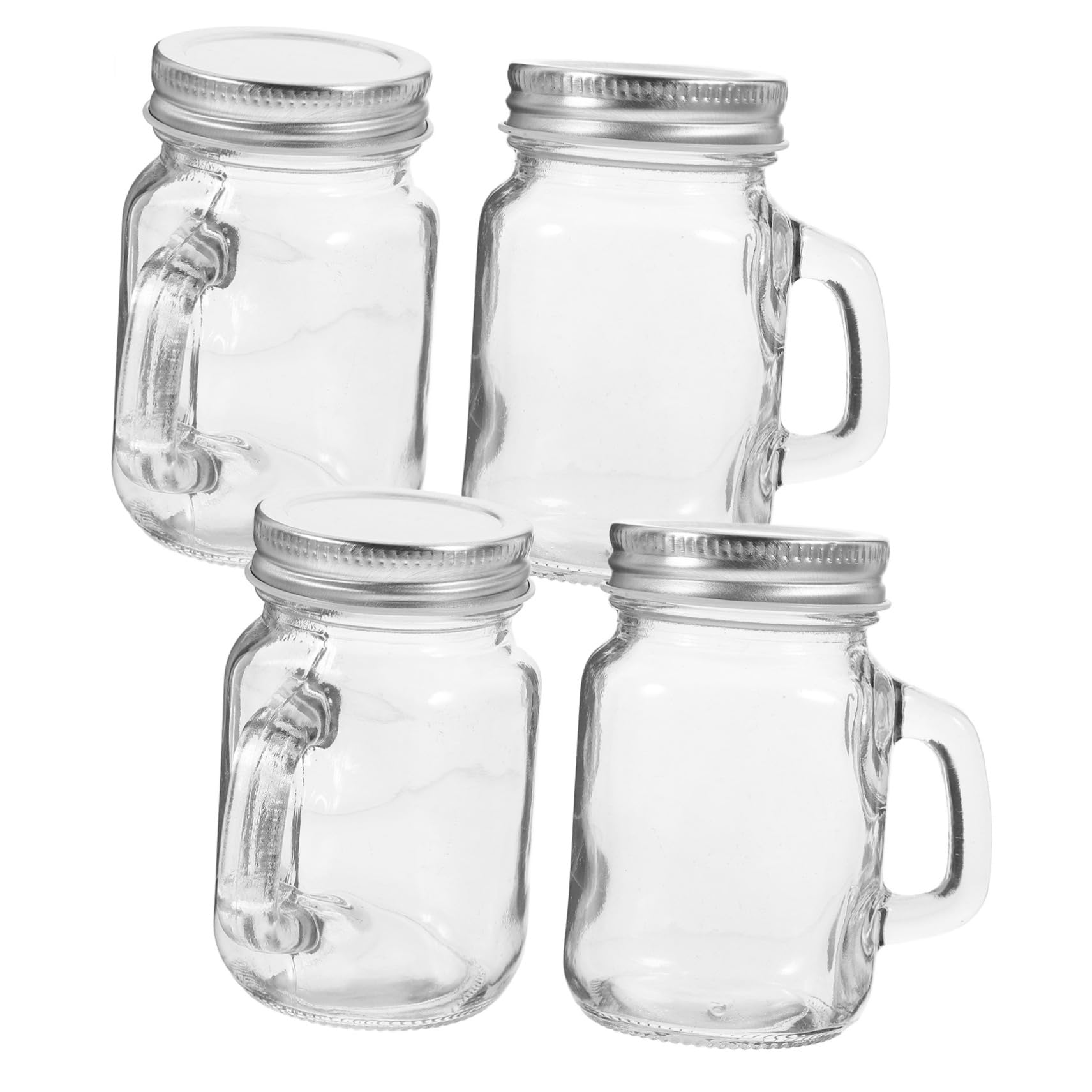 IMIKEYA 2 Sätze Mini-einmachgläser Einmachglas Mit Griff Glasbecher Mit Deckel Marmeladenglas Mit Deckel Einweckgläser Marmeladenbecher Kleiner Honigbehälter Transparent 4 Stück * 2