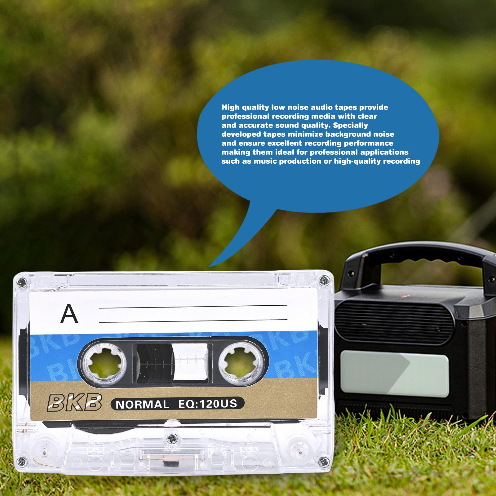 Cassettes audio vides WANDGU 60 min, lot de 10 avec étui plastique transparent