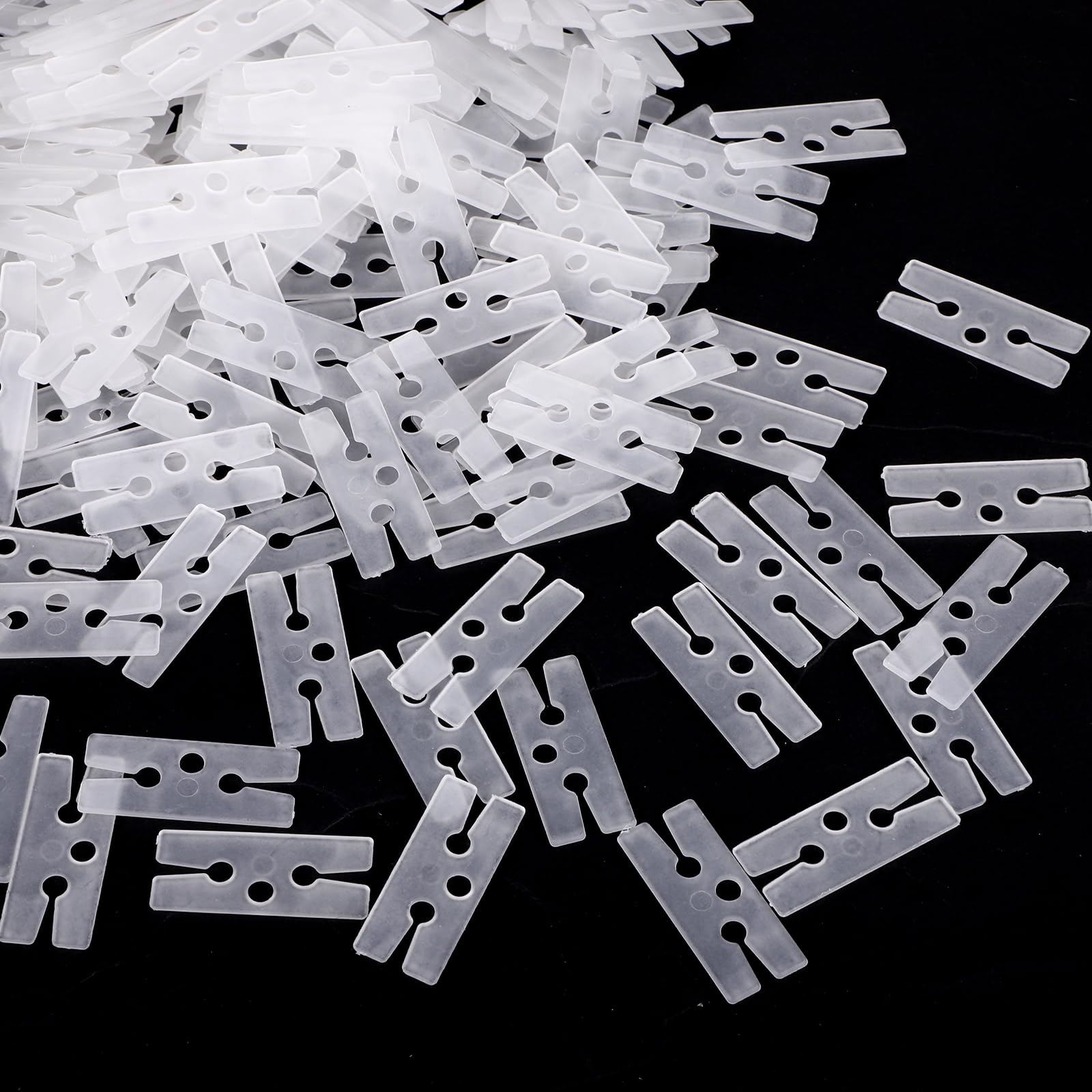 Photo 1 of 200 Pcs Plastic Balloon Clips Ties for Sealing H Shape Balloon Arch Clips for Knotting and Sealing Fast Knot and Seal Balloons Ties Tools for Wedding Party Christmas Birthday Decoration