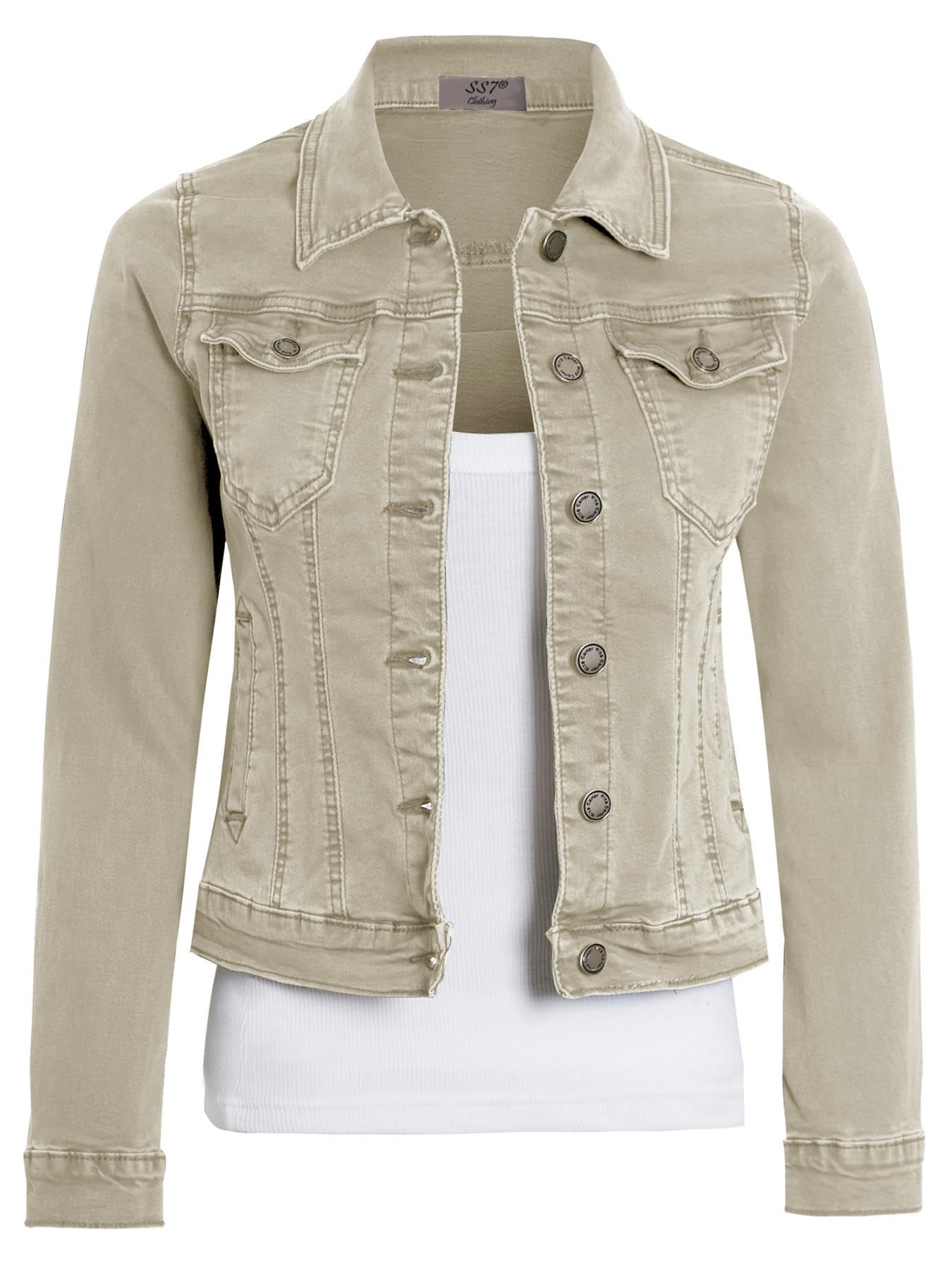SS7 Veste en jean Femme Vestes stretch haut de gamme