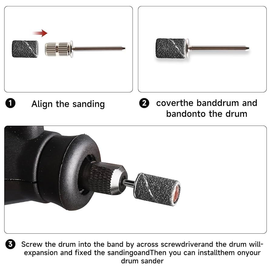 248 Pièces Tambour De Ponçage Pour Dremel - 80/120/180 Grains - Boîte Incluse