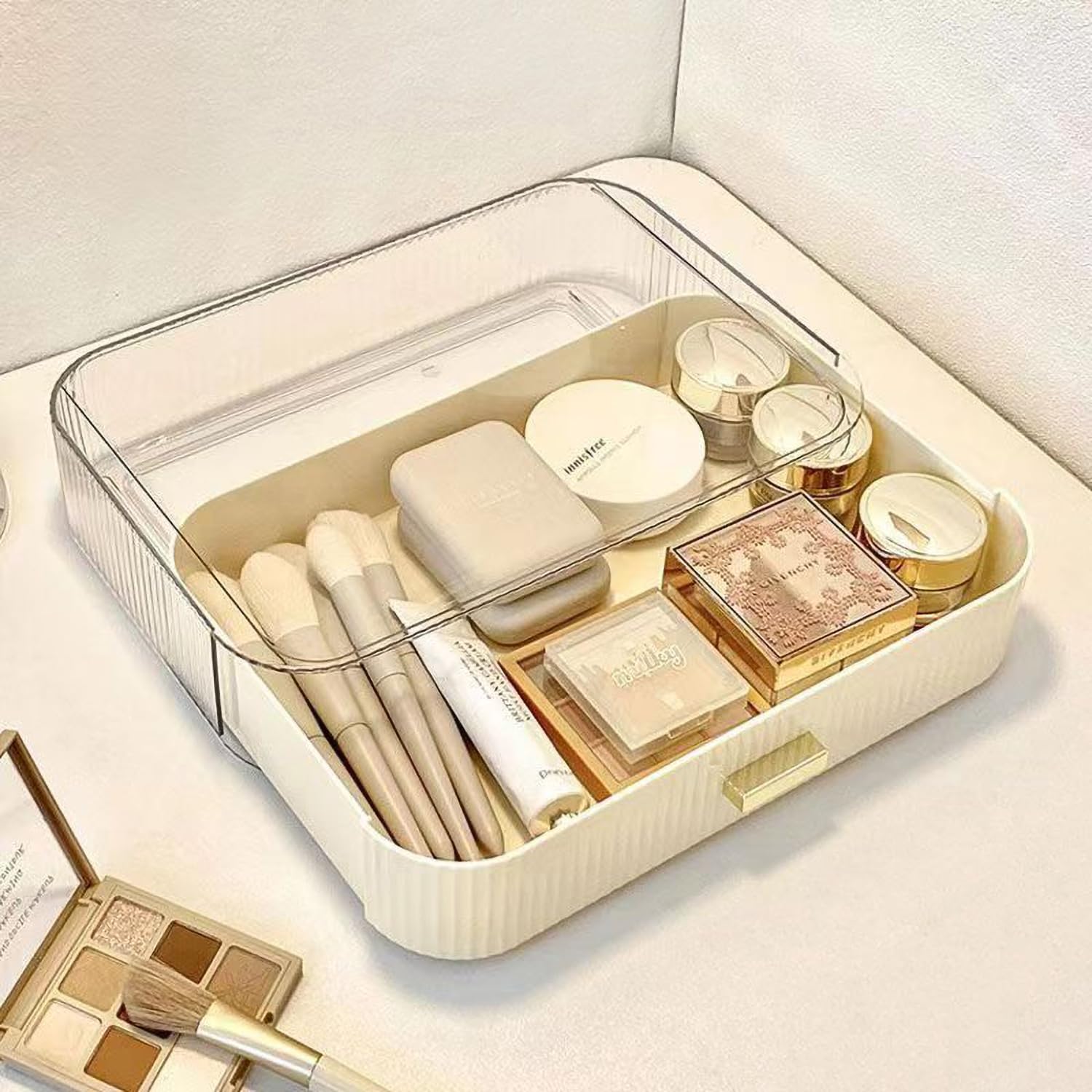 MIUOPUR Stackable Makeup Organizer Drawers, Bathroom Vanity Organizers and Storage, Ideal for Desk and Dresser Countertops, Great for Cosmetics,