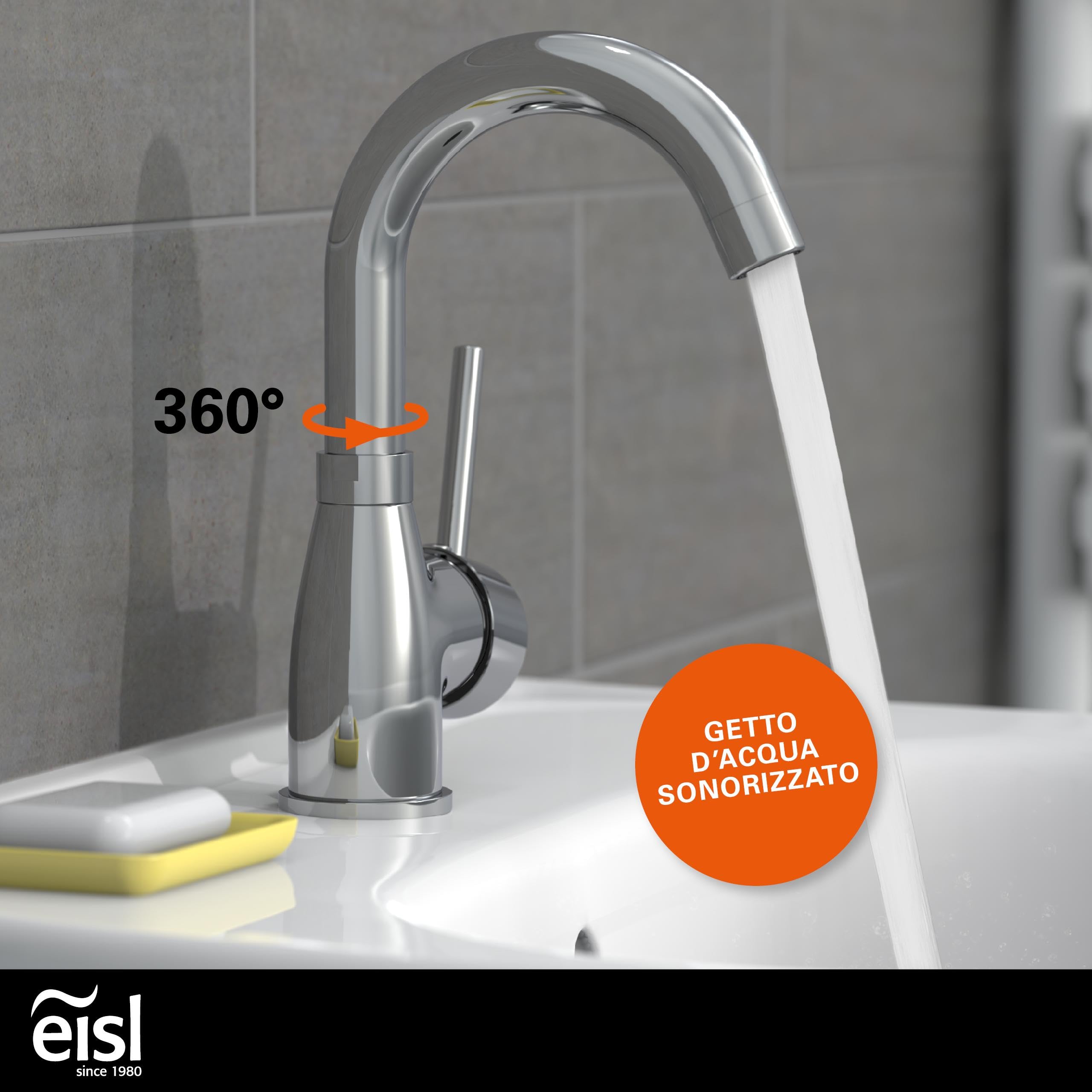 EISL NI075FUTCR Rubinetto del Bagno Futura, Cromo