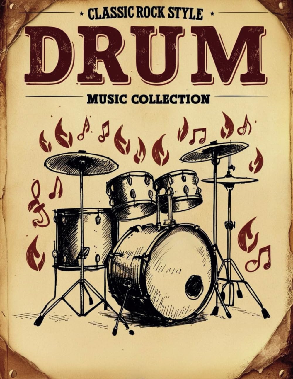 Classic Rock Style Drum Music collection