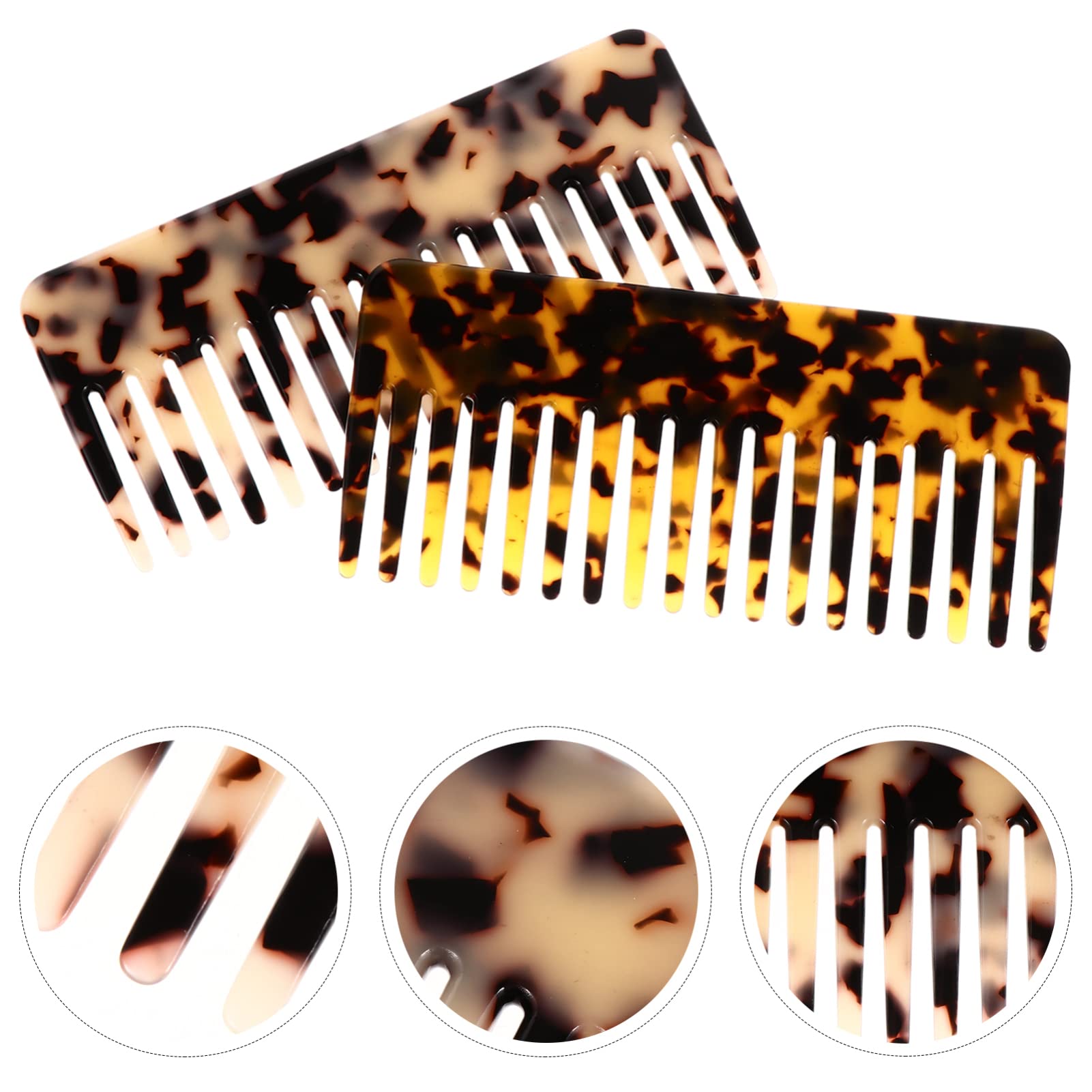 FRCOLOR 6stücke Anti-statik Kämme Aus Acetat Grobzinkige Haarstyling-kämme Für Friseure Und Hausgebrauch Für Glattes Und Lockiges Haar Hitzebeständig Und Hautfreundlich