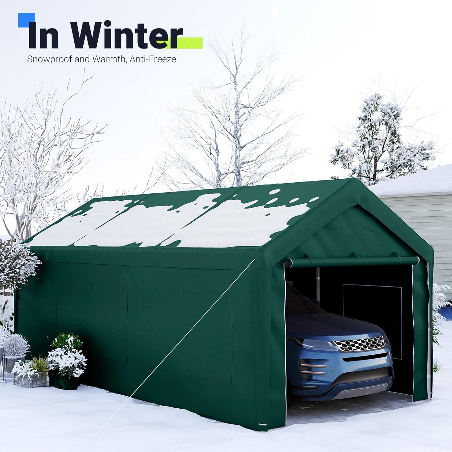 Quictent 10x20 ft Heavy Duty Carport Canopy Galvanized Car Tent Outdoor Garage Boat Shelter with Reinforced Structure with Roll-up Ventilated Windows Sidewall - White Quictent 10x20 ft Heavy Duty Carport Canopy Galvanized Car Tent Outdoor Garage Boat Shelter with Reinforced Structure with Roll-up Ventilated Windows Sidewall - White