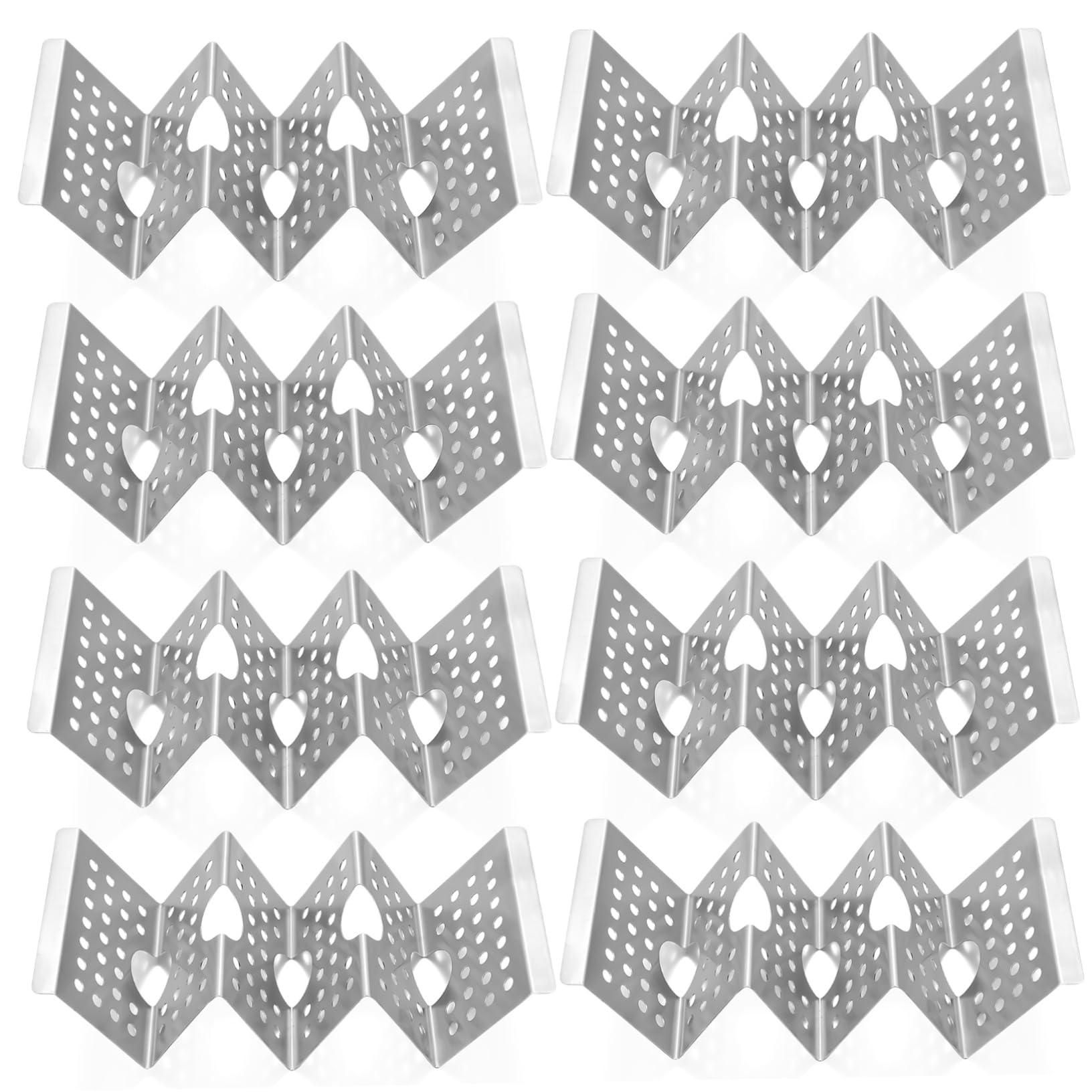 STOBAZA 8-piece Stainless Steel Taco Holder Rack Griddle Taco Tacos Holders Taco Shell Holder for Family Gatherings and Restaurant