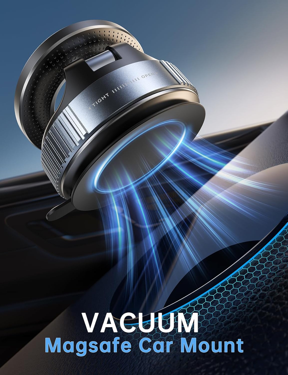 Vacuum Magnetic Phone Holders for Your Car【Foldable & Strongest Suction】for Magsafe Car Mount for iPhone Holder for Car【360° Adjustable】Suction Cup Phone Mount for iPhone 16 15 14 13 12 Pro Max Plus