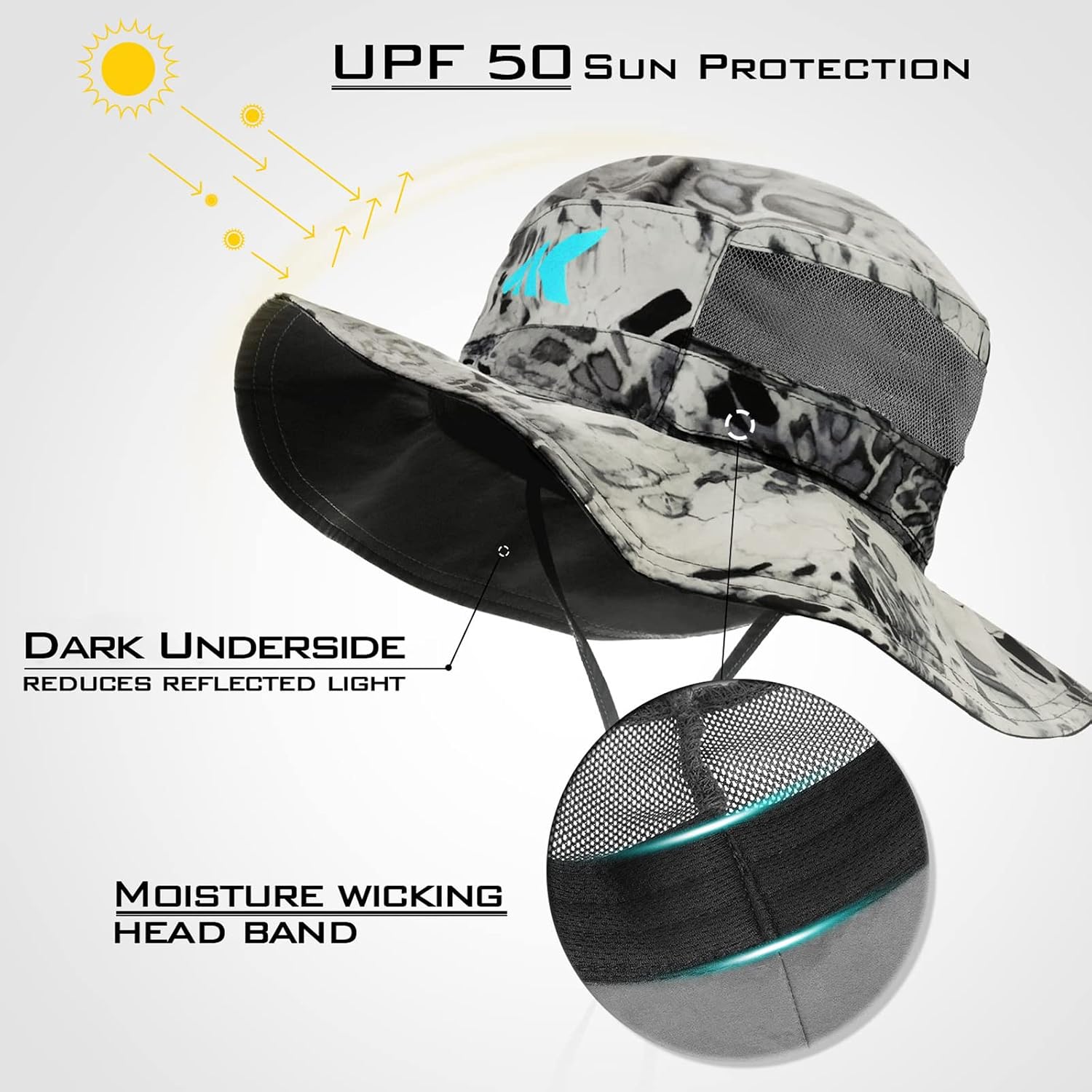 KastKing Sol Armis UPF 50 Boonie Hat for Sun Protection,Men Women