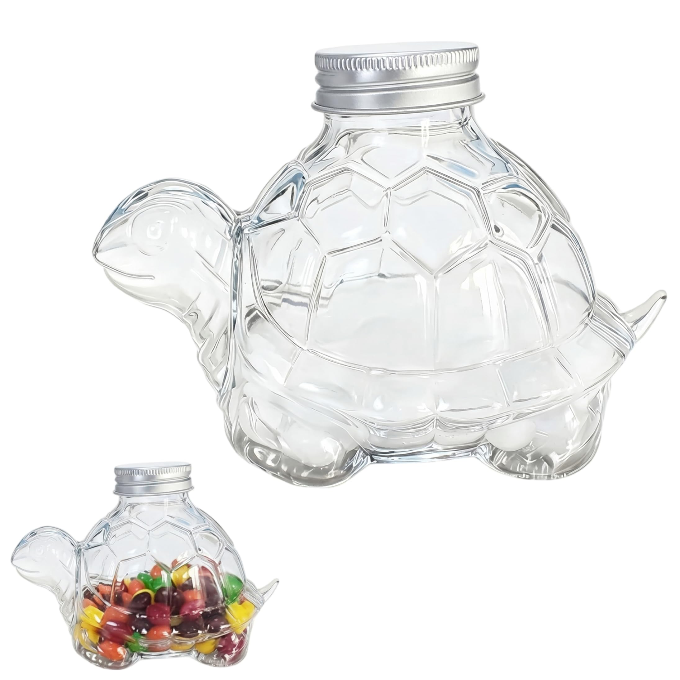 Bemonew Glass Cookie Jars With Lids, Turtle Pet Treat Container – Cute Candy Jar For Cookies, Candies, Coffee Pods, Pet Lovers