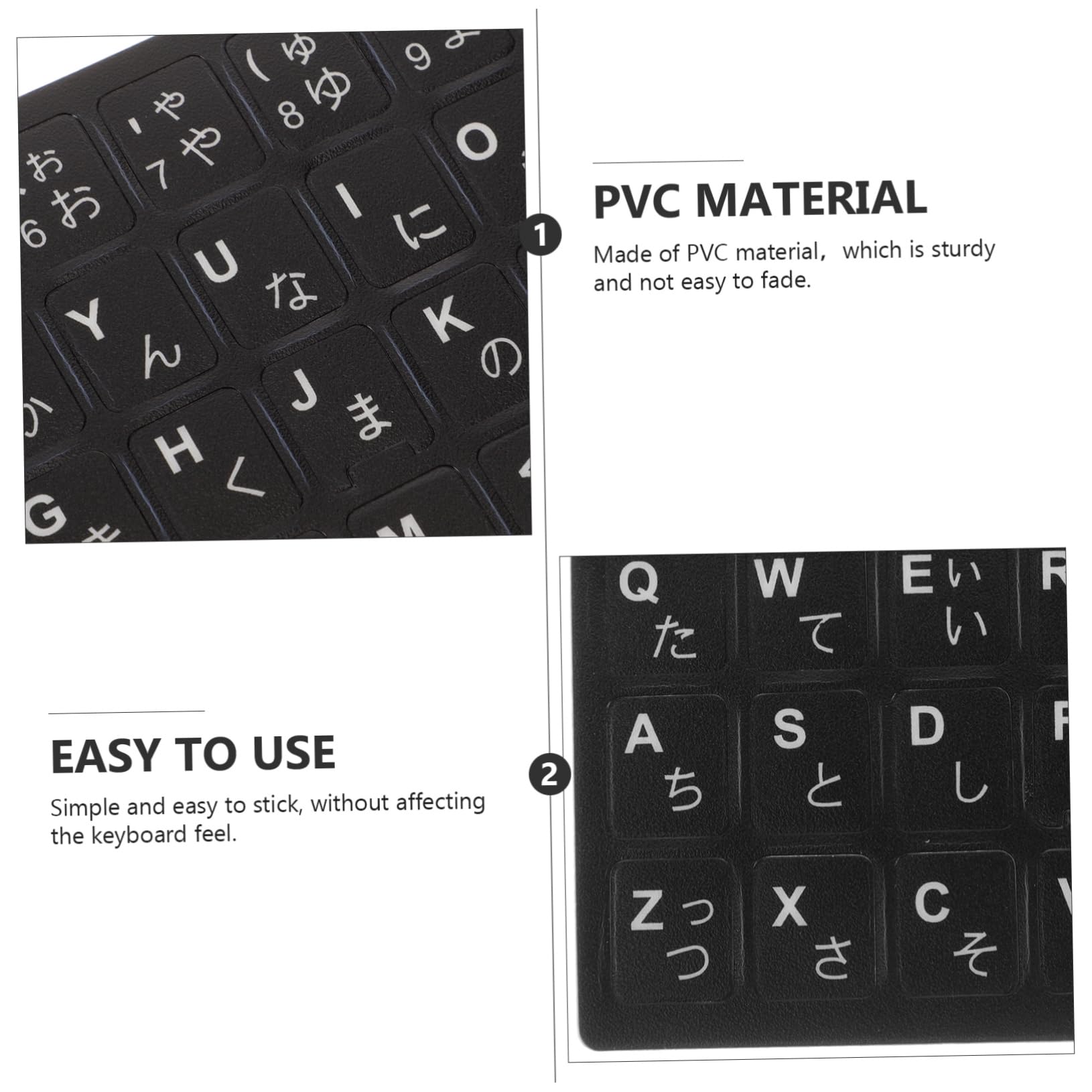 NUOBESTY 5 Set Adesivi Per Tastiera Facili Applicare E Rimuovere Resistente All E Duraturo Per Laptop 10 Pezzi*5