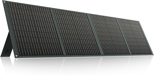 POWERWIN Panel solar plegable de 100 W con función de banco de energía, cargador solar portátil (IP65 impermeable), cargador USB de 18 V para