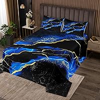 Vista 14 de Erosebridal Juego de edredón de mármol naranja tamaño King, juego de colcha dorada para niñas y mujeres, juego de colcha de textura metálica